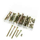 100pcs Bolts Nuts Kit, M6 Hex Socket Head Cap Screws Nuts W/Case