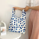 Ink Print Handbag Women Reusable Daily Portable Lady Large Shopping Totes