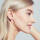 Christmas Earrings Santa Claus Snowman Bells Women Ear Studs Jewelry (02) A