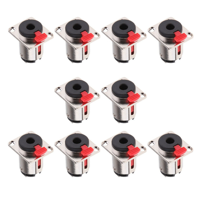 10X 6.35mm Female Jack Socket For Audio Microphone Cables Connectors