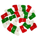24PCS 7" Christmas Mini Stockings digital Countdown Stock Candy Storage Stocking