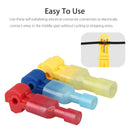 60pcs Insulated 22-10 AWG T-Taps Quick Splice Wire Terminal Connectors Combo Kit