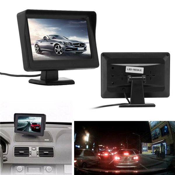 4.3" Digital TFT LCD Car Rearview Monitor Night Vision Backup Reverse Camera Kit