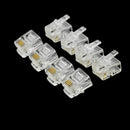 50x RJ11 Plugs 6P4C Phone Modular Telephone Cord Adapter Crimp Connector gr