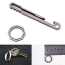 Titanium Alloy EDC Key Ring Quick Draw Keychain Bottle Opener + Octagon Ring ly