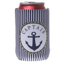 2pcs Beer Coke Can Cooler Stubby Holder CAPTAIN And FIRST MATE Pattern