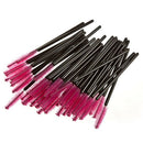 50pcs Disposable Eyelash Brush Cosmetic Makeup Tool Fuchsia