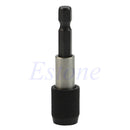 1/4" 60mm Hex Shank Drill Screw Quick Release Magnetic Screwdriver Bit Holder