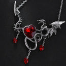 European Andamerican Jewelry Gothic Dragon Gem Jewelry Halloween Necklace C G4P3