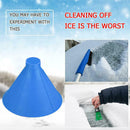 Cone Shaped Magic Car Windows Snow Remover Shovel Ice Scraper (14.5cm Blue)
