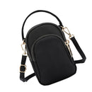 Women Black Mini Shoulder Bags Small Crossbody Cell Phone Purse Holder Gift