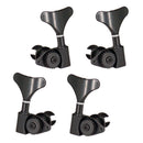 2+2 Sealed Bass Tuning Pegs Keys Machine Head Tuners for Bass, Black