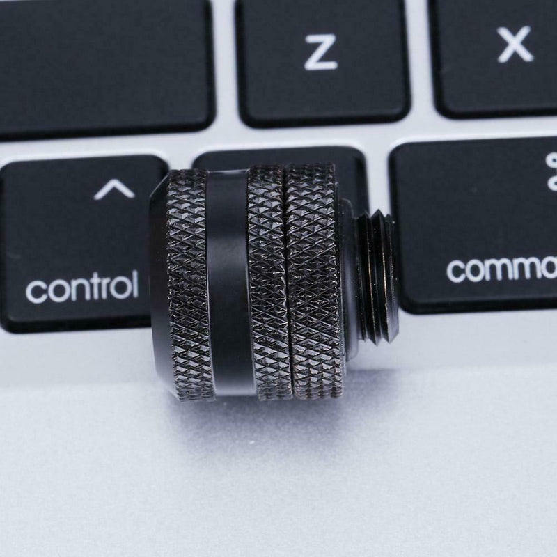 G1/4 Brass Connector for 14mm OD PC Water Cooling System Tubes(Black)