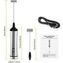 Usb Chargeable Double Spring Whisk Head Electric Milk Frother Stainless Ste S3P8