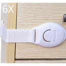 6 Pcs Latch Cabinet Cupboard Door Drawers Lengthened Kids Baby Safety Lock New