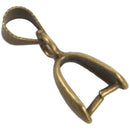 25 Bronze Tone Pinch Clip Bail Beads 17x7mm(5/8x1/4 inch) A2C2