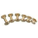 10x Arc Solid Brass Button Stud Screw Nail Screw back Leather Rivet Belt 10