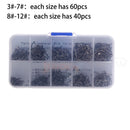500pcs Assorted Sharpened Fishing Hooks Lures Baits With Tackle Box 10 Sizes New