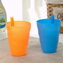Kids Baby Toddler Slippy Training Cup Drinking With Straw Mug Tumbler Home Gift