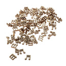 100 Pieces Note Shapes Wooden Chips Embellishments for Clothes Jeans Coat
