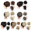 Women Messy Scrunchie Chignon Hair Bun Straight Elastic Band Updo Hairpiece