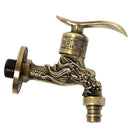 Dragon Carved Faucet For Garden Bathroom Or Washer, For Wall Mounting