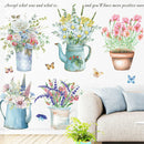 Creative Flower Potted Wall Stickers Bedroom Baseboard Removable Wall Decals Hn