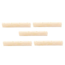 5 Pieces Buffalo Bone Electric Guitar Slotted Nuts Beige for LP Style Guitar