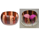 Smooth Wood Yarn Bowl Craft Thread Stop Rolling Knitting Hook Yarn Holder