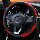 Carbon Fiber leather Car Steering Wheel Cover PU Universal For 14.56-15 V8F0