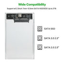 2.5 inch SATA HDD SSD Mobile Enclosure Transparent USB 3.1 Type-C Hard Drive Box