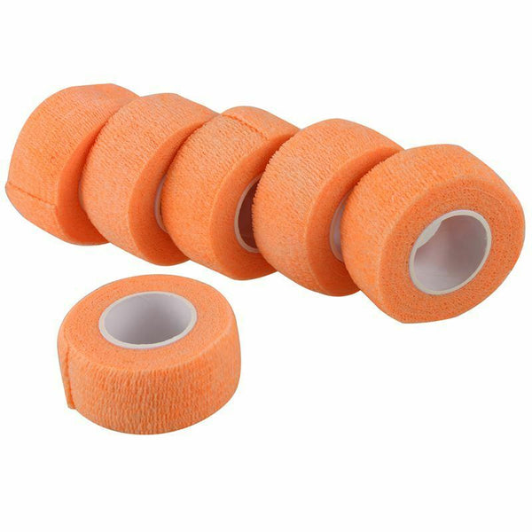 6 PCS First Aid Medical Self-Adhesive Elastic Bandage Gauze Tape (Orange, 2 D8X2