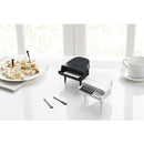 Black creative piano modeling keys fruit fork home dessert cake fruit fork  C2X8