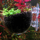 4pcs Aquatic   Tank Crystal Glass Plant Pot Glass Sucker Cup Hanging Vase