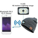 Led Stereo Bluetooth Hat Wireless Headset Knit Beanie Hat Battery Outdoor C