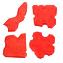4Pcs/Set Red Caulking Tool Kit Joint Sealant Silicone Grout Remover Scraper W5T2