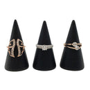 Wooden Ring Holder Display Cone Rack Finger Ring Jewelry Stand Storage OrganSEAU