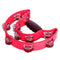 Double Ring Moon Tambourine - 40 Jingles - Pink Translucent Medium Guitar P