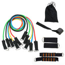 11Pcs/Set Resistance Bands Set Workout Tube w/ Handles Ankle Straps Door Buckle