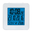 Global Radio Controlled Alarm Clock With Indoor Thermometer Time Snooze Opt