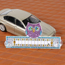 DIY Owl Special Shaped Diamond Painting Luminous Parking Phone Number Plate