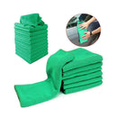 10X 25*25CM Soft Microfiber Polish Towel Absorbent Green Car Wash Cleaning T0R1.