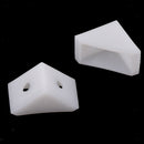 100 Pcs White Plastic L Shape Corner Brace Joint Angle Bracket Shelf Bracket