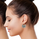 Couple Parrot Carved Earrings Ethnic Retro Ear Hook for Women Jewelry Gift