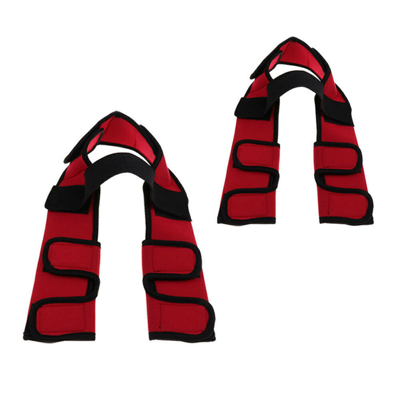 2PCS M & L Size Sprain Protection Straps Support Red Harness Knee Protector for