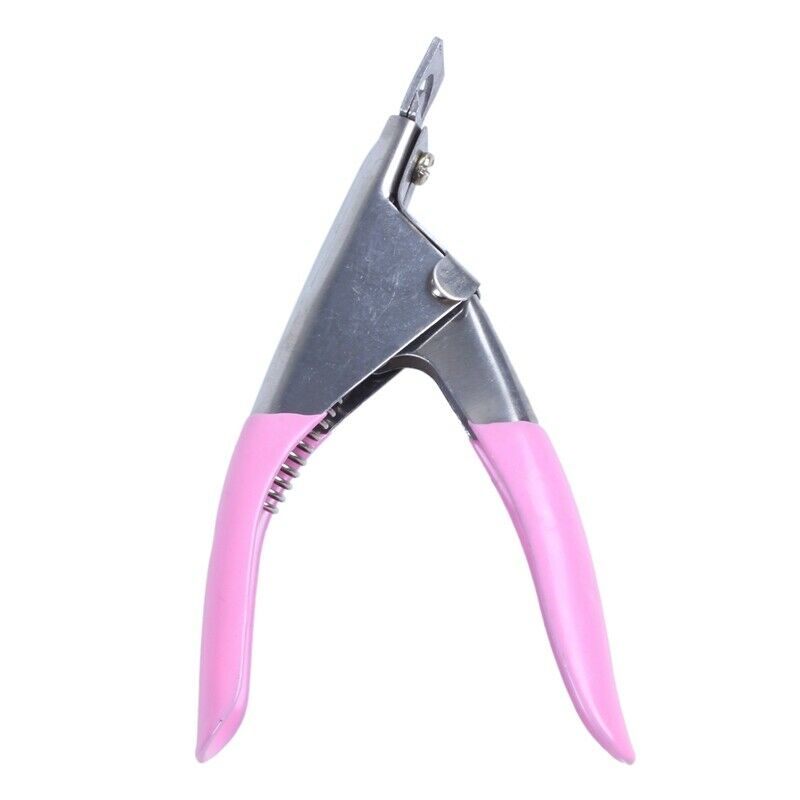Nail clippers for nails and false acrylic nails easy to use pink.