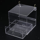 Pet Feeder Food Water Feeding Box For Small Medium Large Birds S