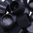 24 Pieces 25mm Black Round Rubber Leg Foot Lid Holder for Furniture Chairs  N7K1