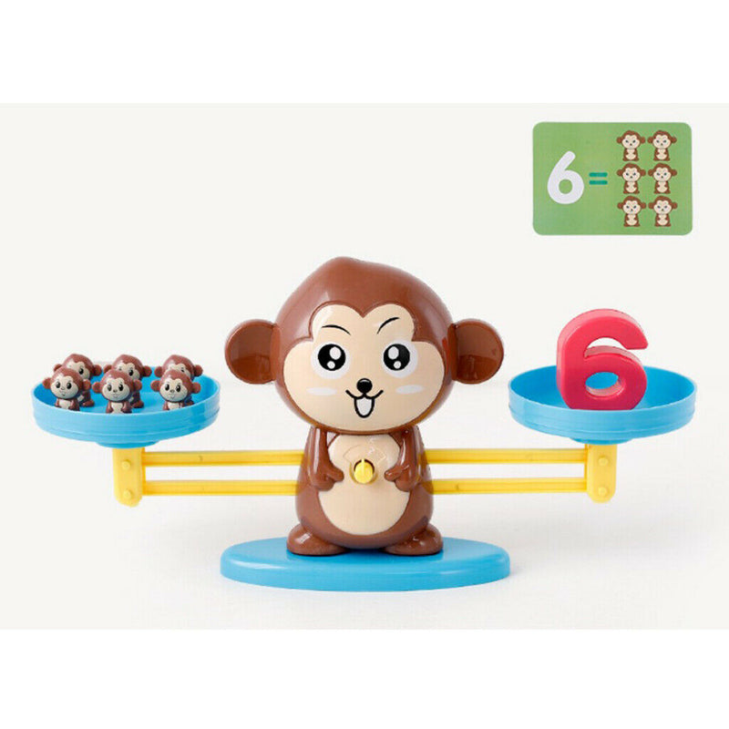 Math Addition and Subtraction Teaching Aids Monkey Balance Scale Toys Children's