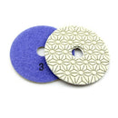 3 Pieces 100Mm Diamond Flexible Wet & Dry Polishing Pads 3 Step Floor Polis